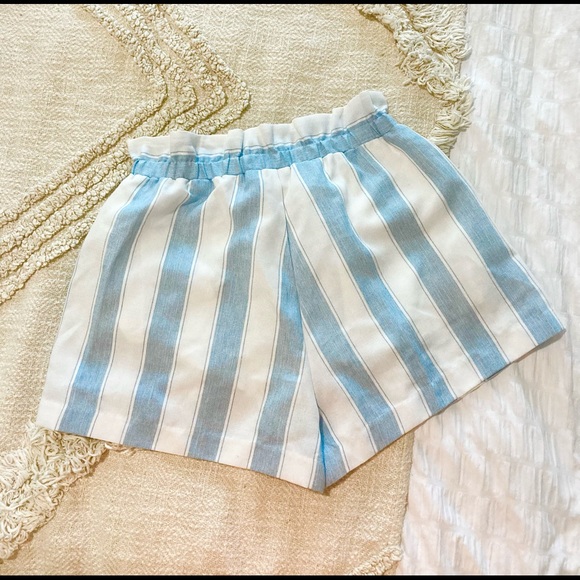 Lush | Blue Stripe Paper Bag Shorts 💙 - Picture 3 of 3